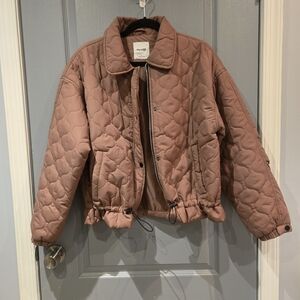Miss Selfridge Mauve Quilted Puffer Jacket